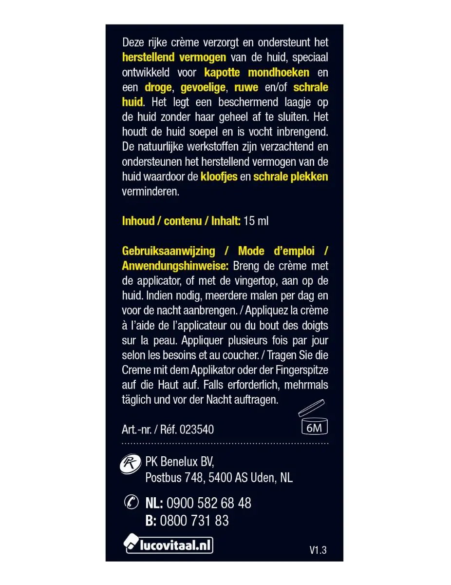 Kapotte Mondhoeken Crème 15 ml