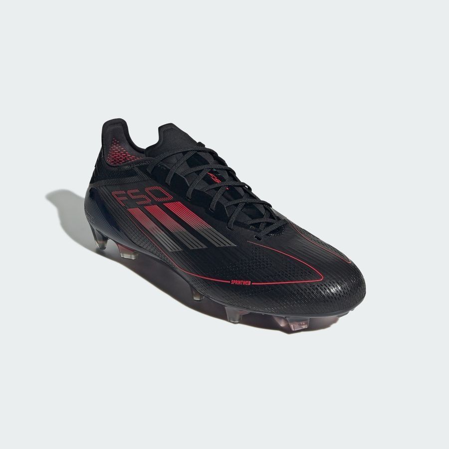 adidas F50 Elite FG Stealth Victory - Noir/Argenté/Lucid Red