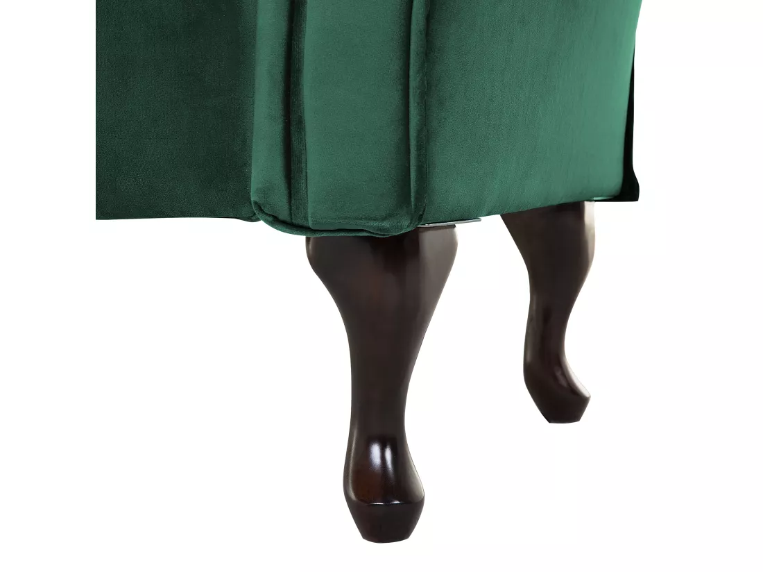 Méridienne en velours vert foncé LATTES