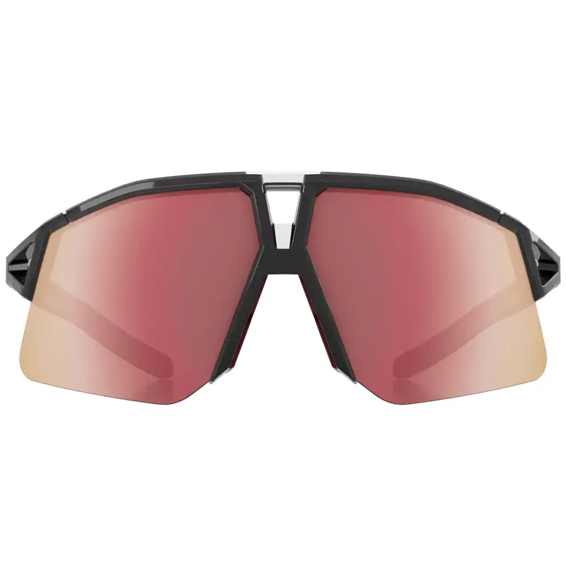 KOO Hype Strade Bianchi Sport Zonnebril Zwart met Siena Red Mirror Lens