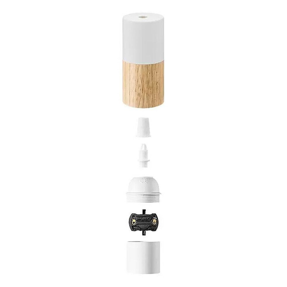 LAMPEHOLDER HOME SWEET HOME E27 TRE/HVIT