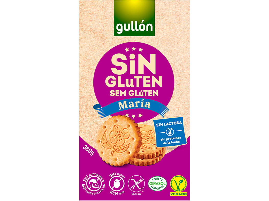 BOLACHA GULLON MARIA INTEGRAL SEM GLÚTEN 360G