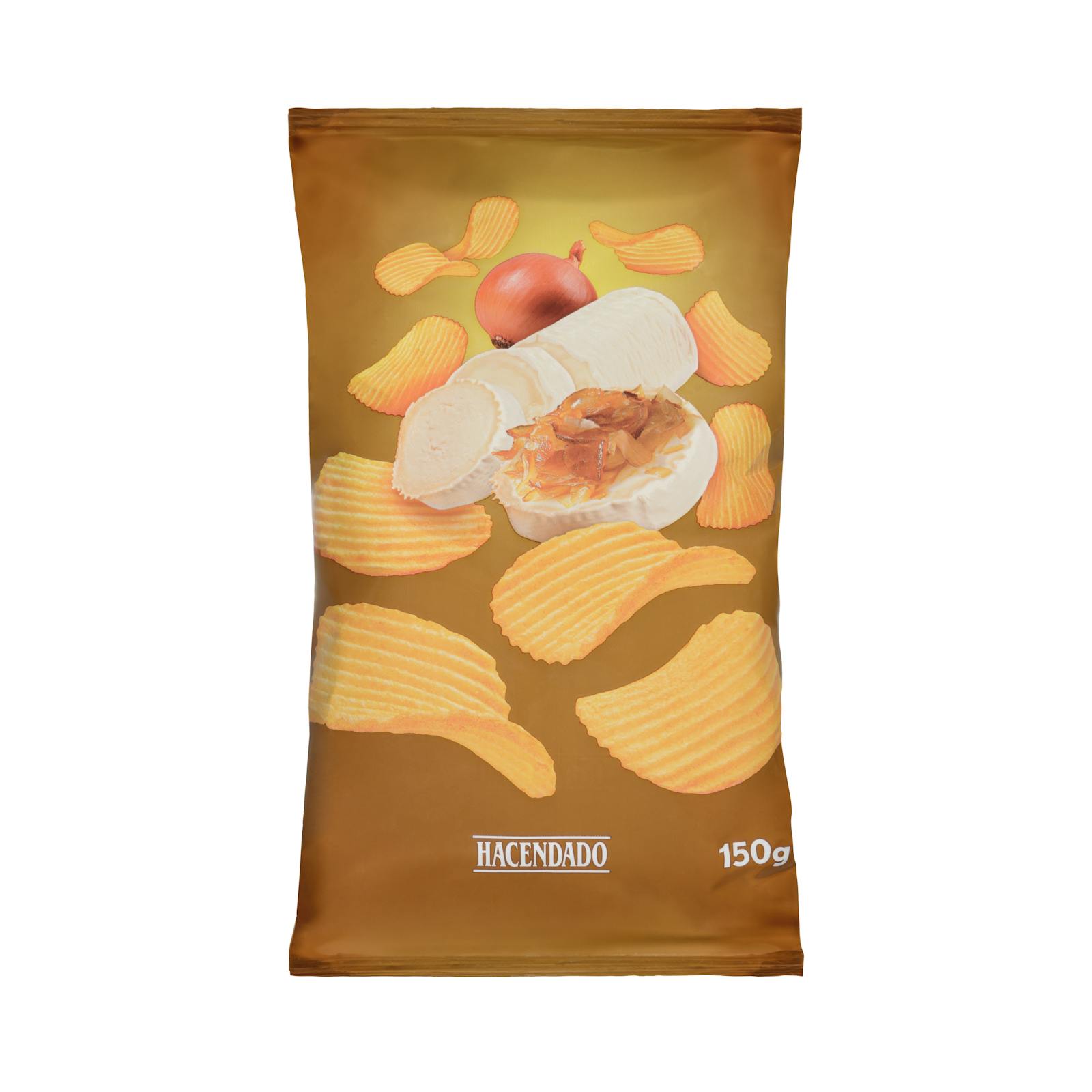 Frites au fromage de chèvre Hacendado et aux oignons caramélisés