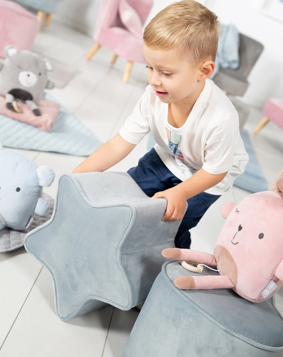 Kinderhocker Sternform LIL SOFA (Farbe: sky)