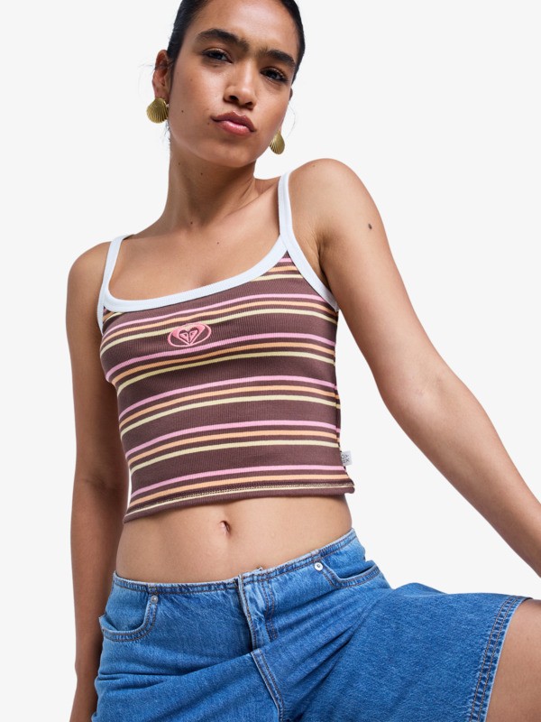 Whatever Forever Débardeur cropped Marron Femme