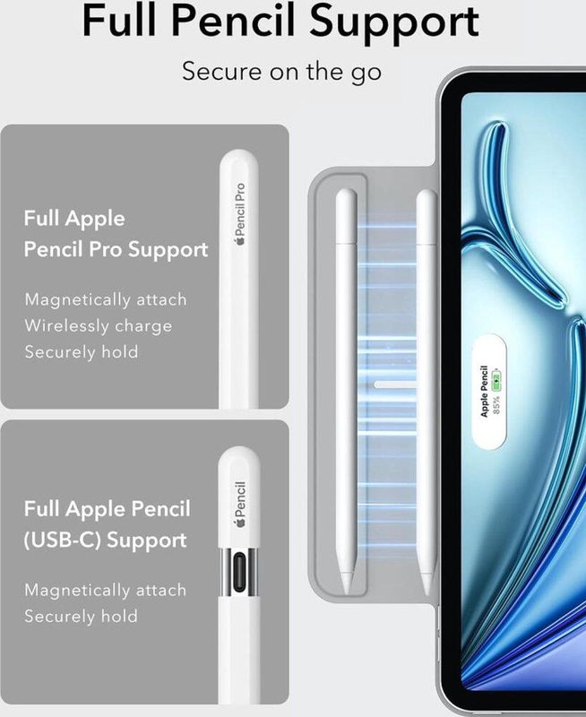 ESR - Rebound Magnetic - Hoes voor Apple iPad Air - Zwart - Kunststof