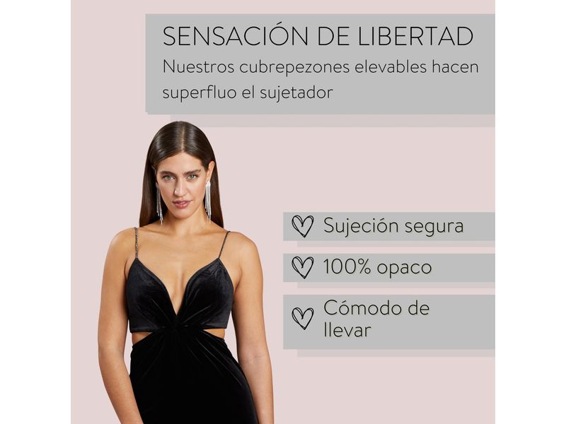 Parsa Beauty Silikon Lift up Nippel Pads nude 2 Stück Unsichtbarer Halt für jedes Outfit