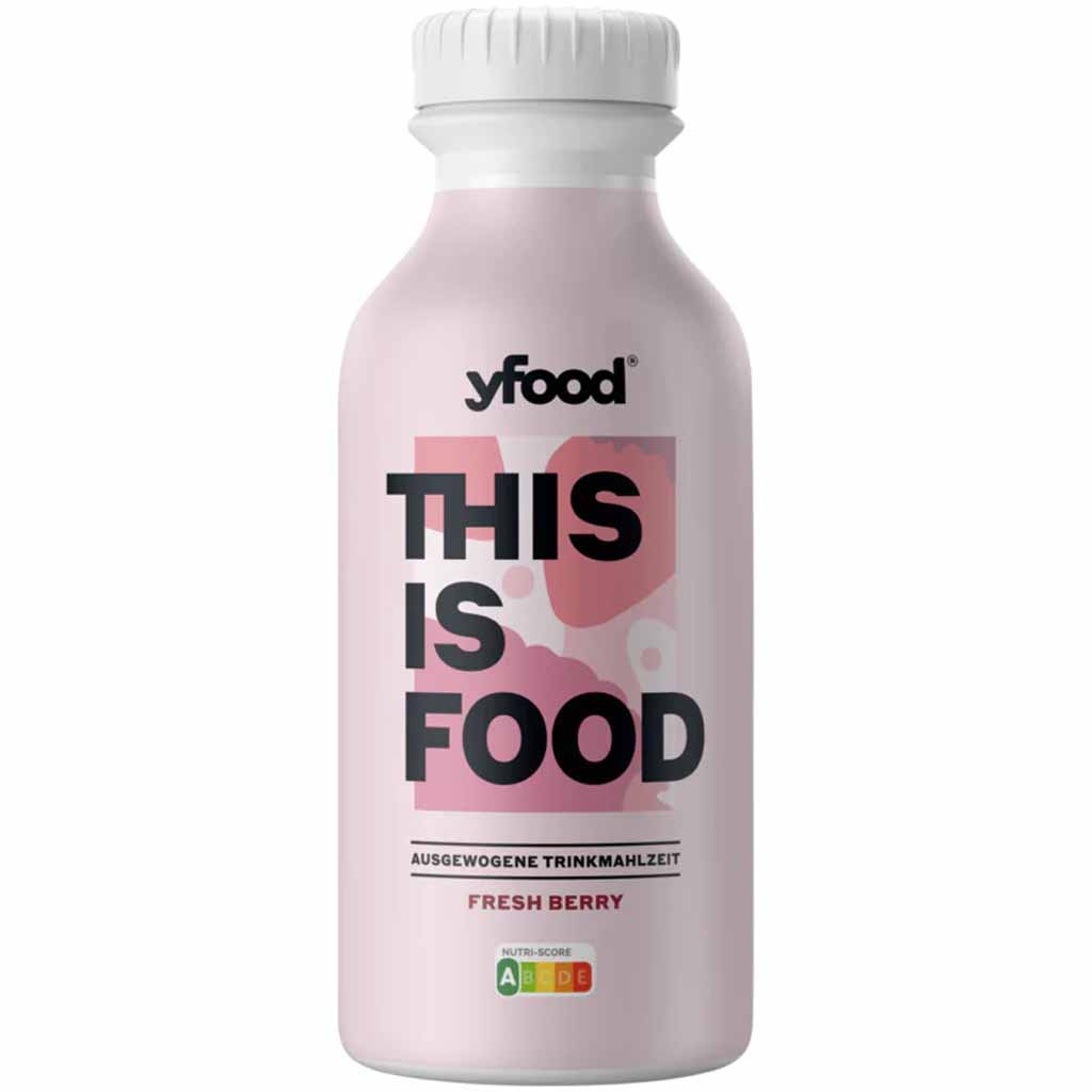 6x yFood Trinkmahlzeit Fresh Berry á 500ml=3L MHD:19.7.25