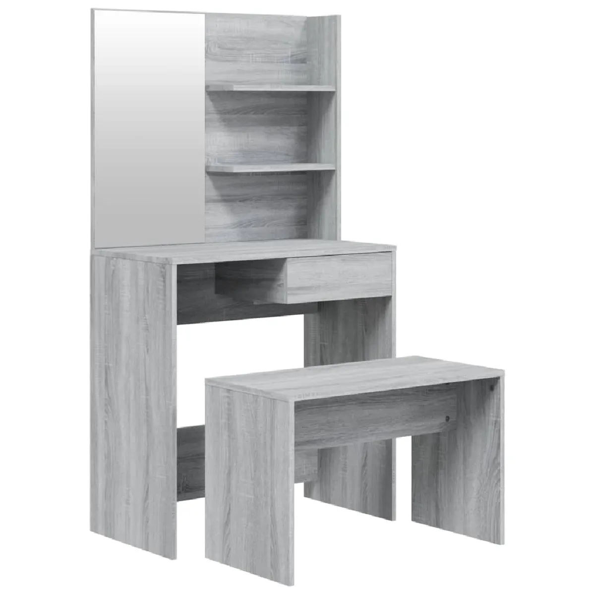 vidaXL Ensemble de coiffeuse - Sonoma gris