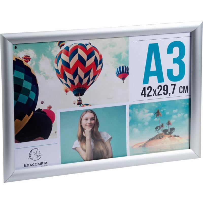 Cadre photo mural aluminium A3 - Argent