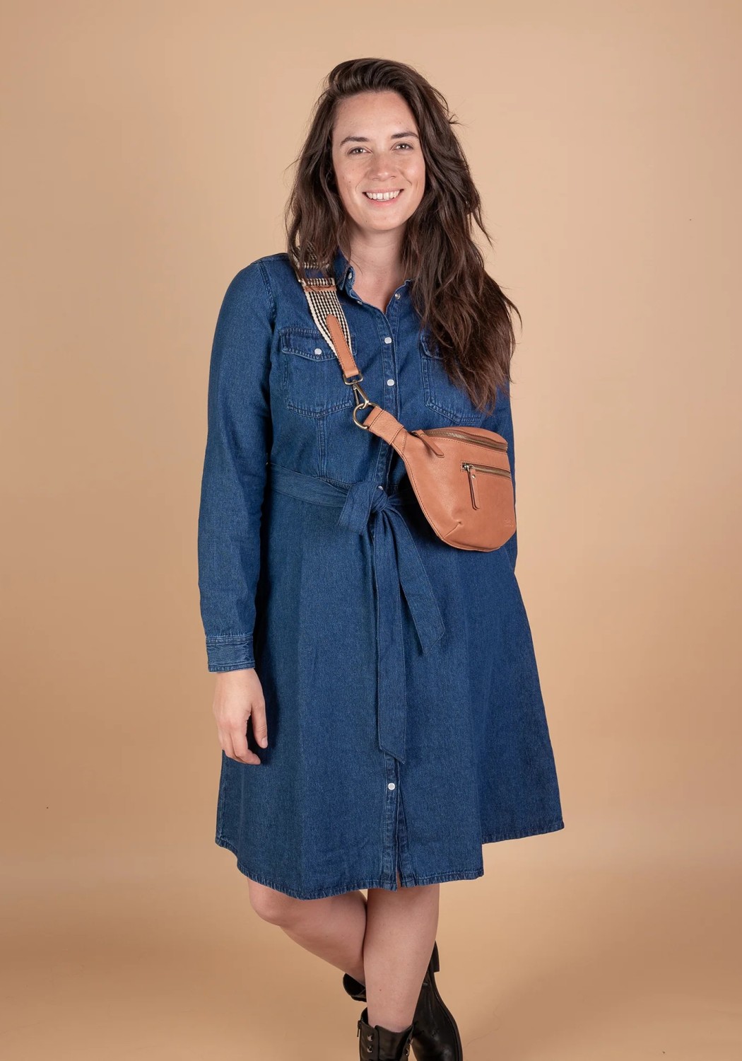 O My Bag Hip Bag Drew Bum Bag Soft Grain Leather Wild Oak
