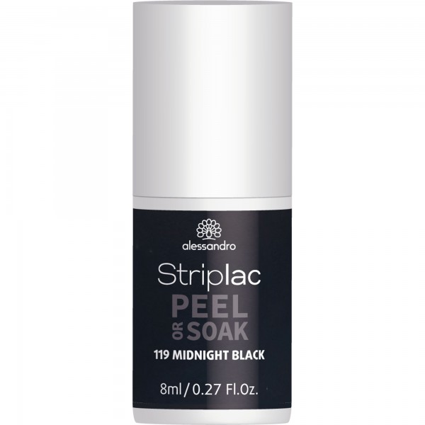 Alessandro Striplac Peel or Soak 119 Midnight Black 8ml