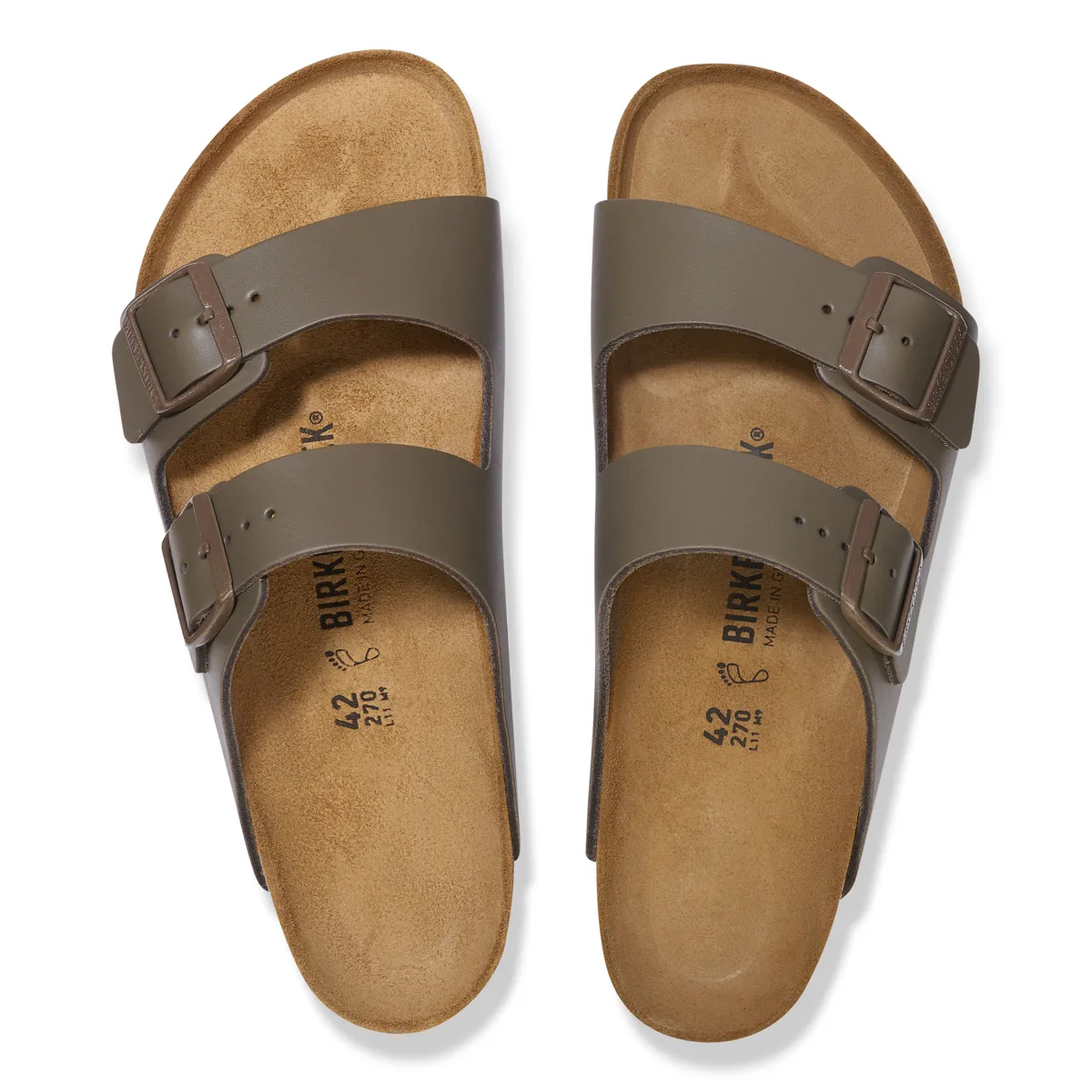 Birkenstock Women's Arizona Natural Leather Narrow Concrete Gray