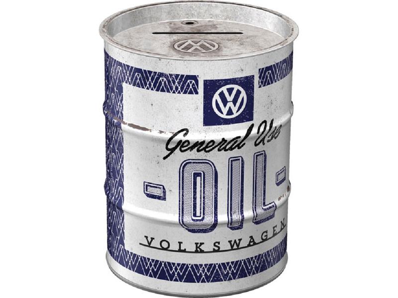 Nostalgic Art Spardose VW General Use Oil Schriftzug Sparkasse in Ölfass-Form