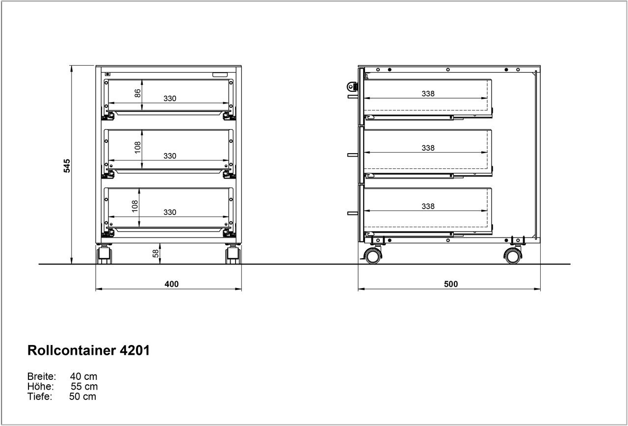 XORA Rollcontainer MATERNO