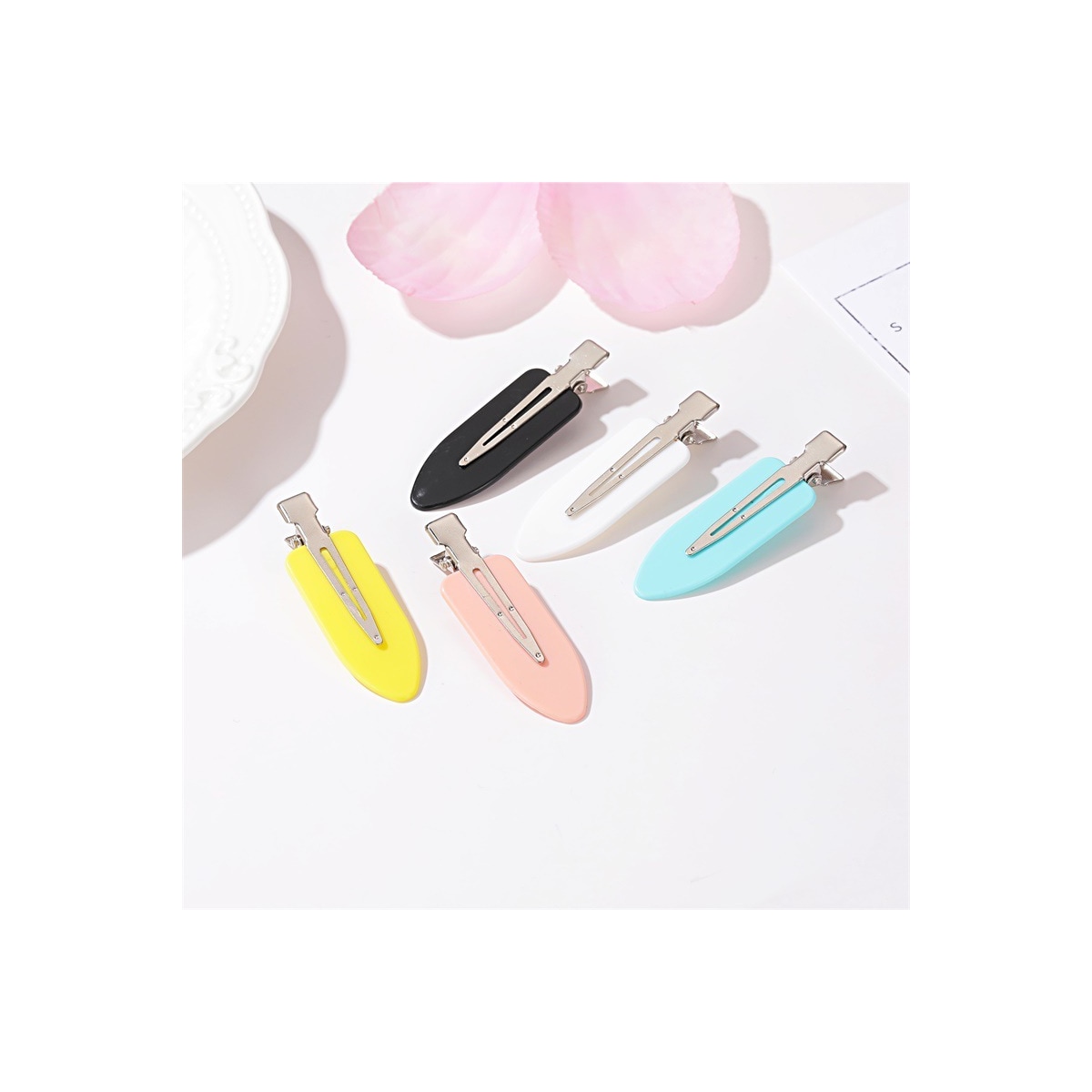 4 stk No Crease Hair Clips Hvit