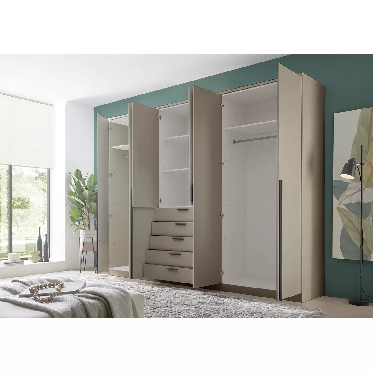 Kleiderschrank 6trg. Arnis Beige