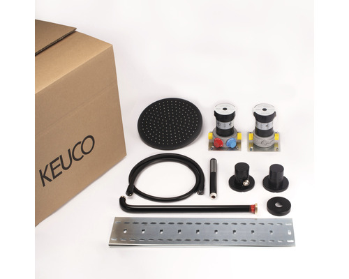 KEUCO Douchekraan IXMO SETS BLACK SELECTION DVGW gecertificeerd mat zwart 59603370001