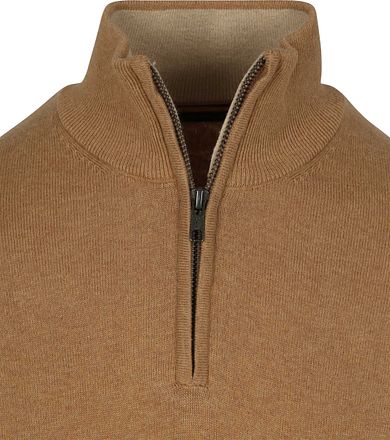 Steppin' Out Half-Zip Trui Cotton Cashmere Camel PU-HZ-COCASH-STEPP-CAMEL kopen