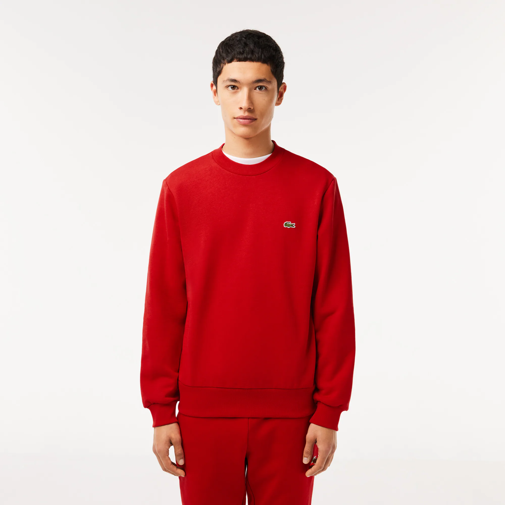 Jogging-Sweatshirt aus aufgerautem Fleece Sweatshirts - Rot - Lacoste - Herren