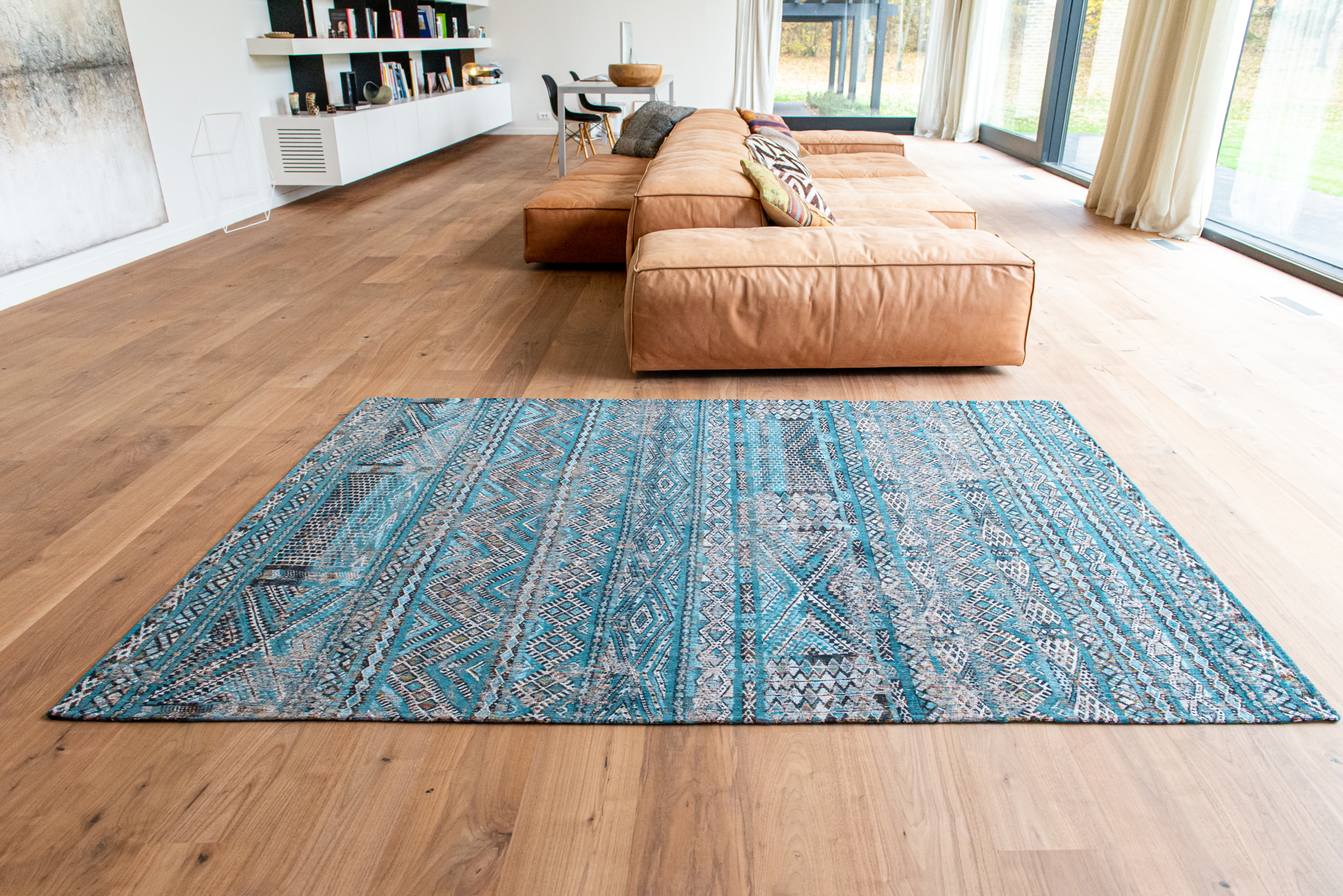 Ecorugs vloerkleed Kilim blauw 280x390 cm