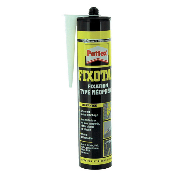 Colle Pattex Fixota néoprène, cartouche de  310ml