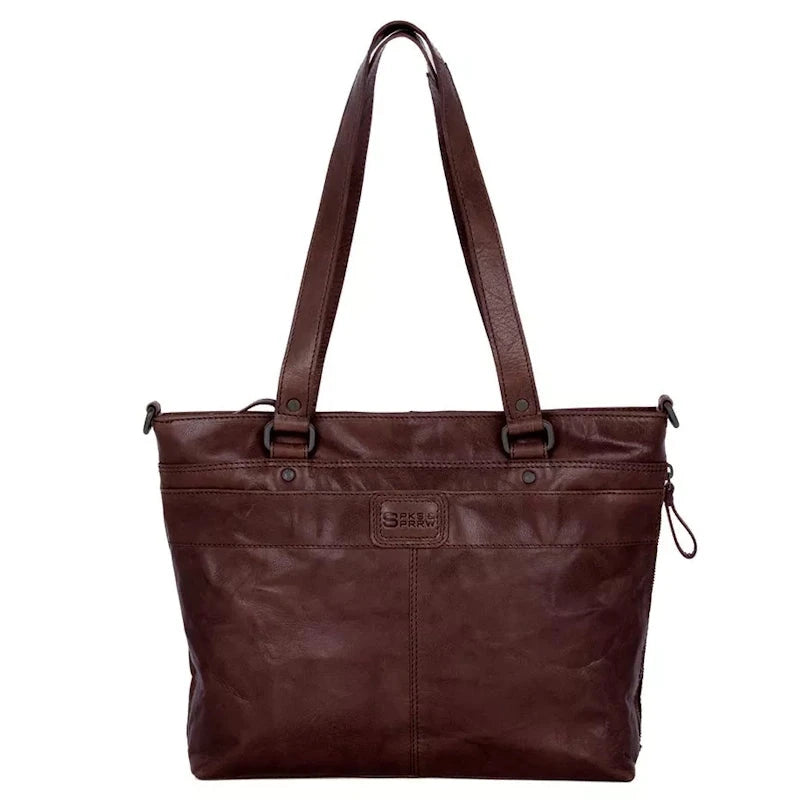 Spikes & Sparrow Bronco Shopper Lavendar Dark Brown