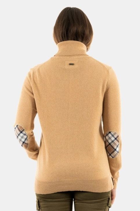 pull hiver barbour pendle roll collar beige
