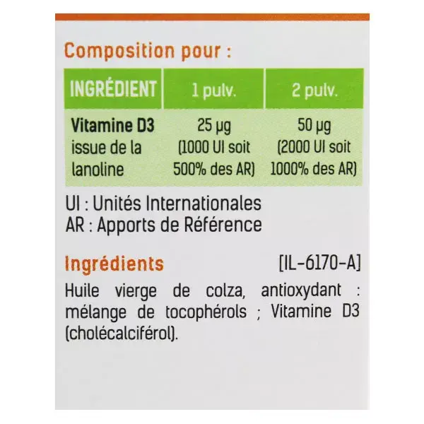 Santé Verte Vitamina D3 1000UI 20ml