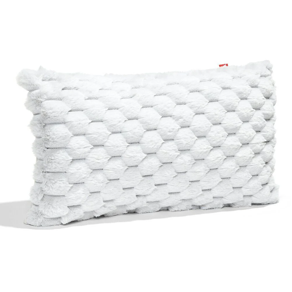 Housse de coussin ronds fausse fourrure lapin 30x50cm - 3 modèles