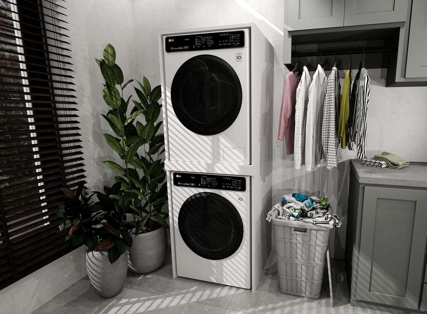 Waschmaschinenschrank offen – Waschmaschinen Überbauschrank in Weiß – 66x180x65 cm – Offenes Bad- & Hauswirtschaftsregal – für Waschmaschine oder Trockner geeignet