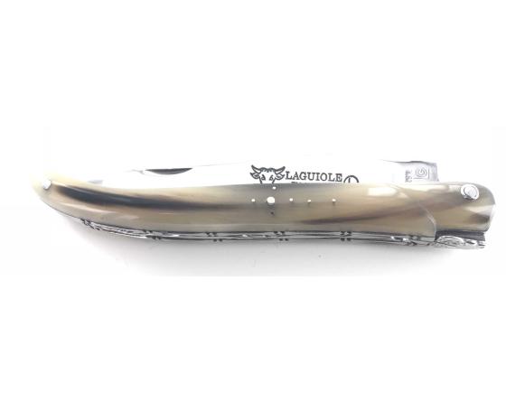 Laguiole 12 cm - Pointe de Corne - Plein Manche Couteau de poche par Laguiole en Aubrac