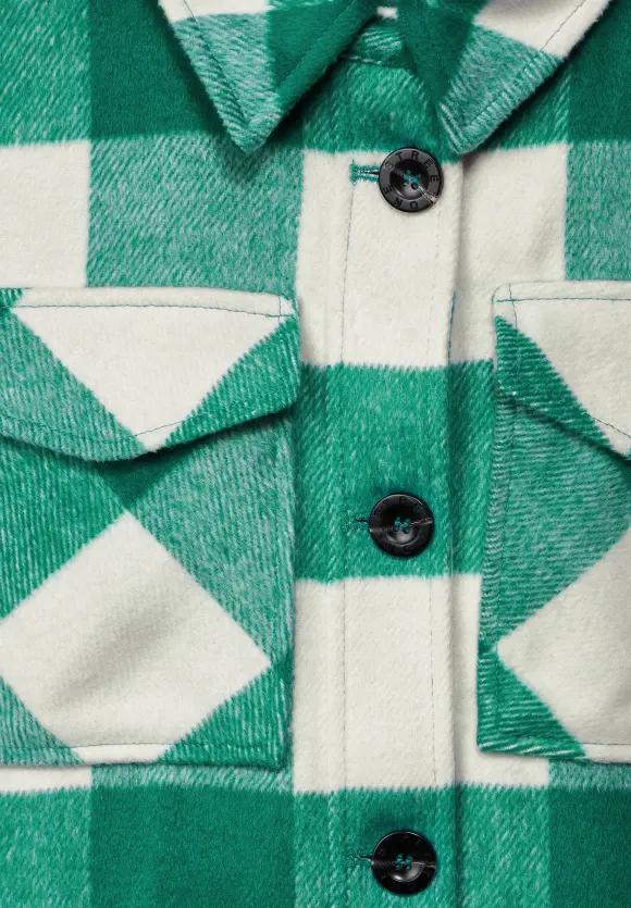 Overshirt mit Karomuster - garden green