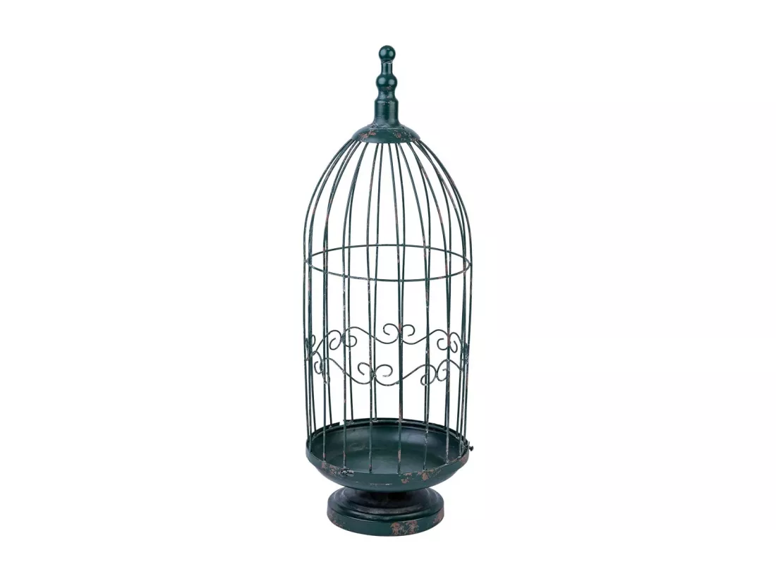 Cage décorative en métal 24,77x24,77x72,39h cm