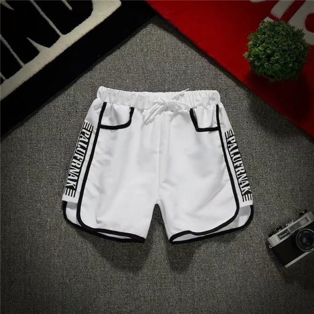 Wescosso - Sweatshorts met trekkoord en letters