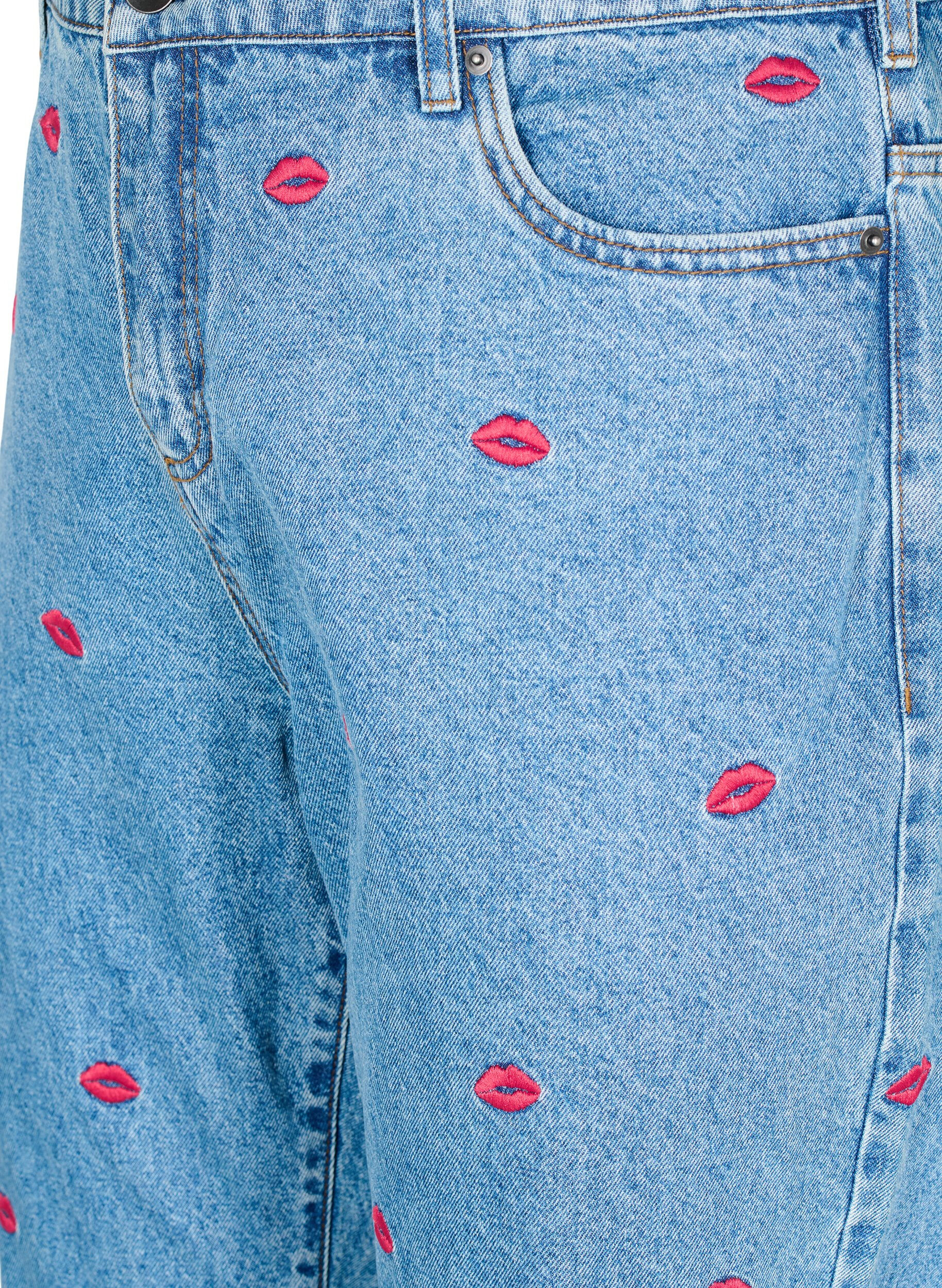 Højtaljede Gemma jeans med lips