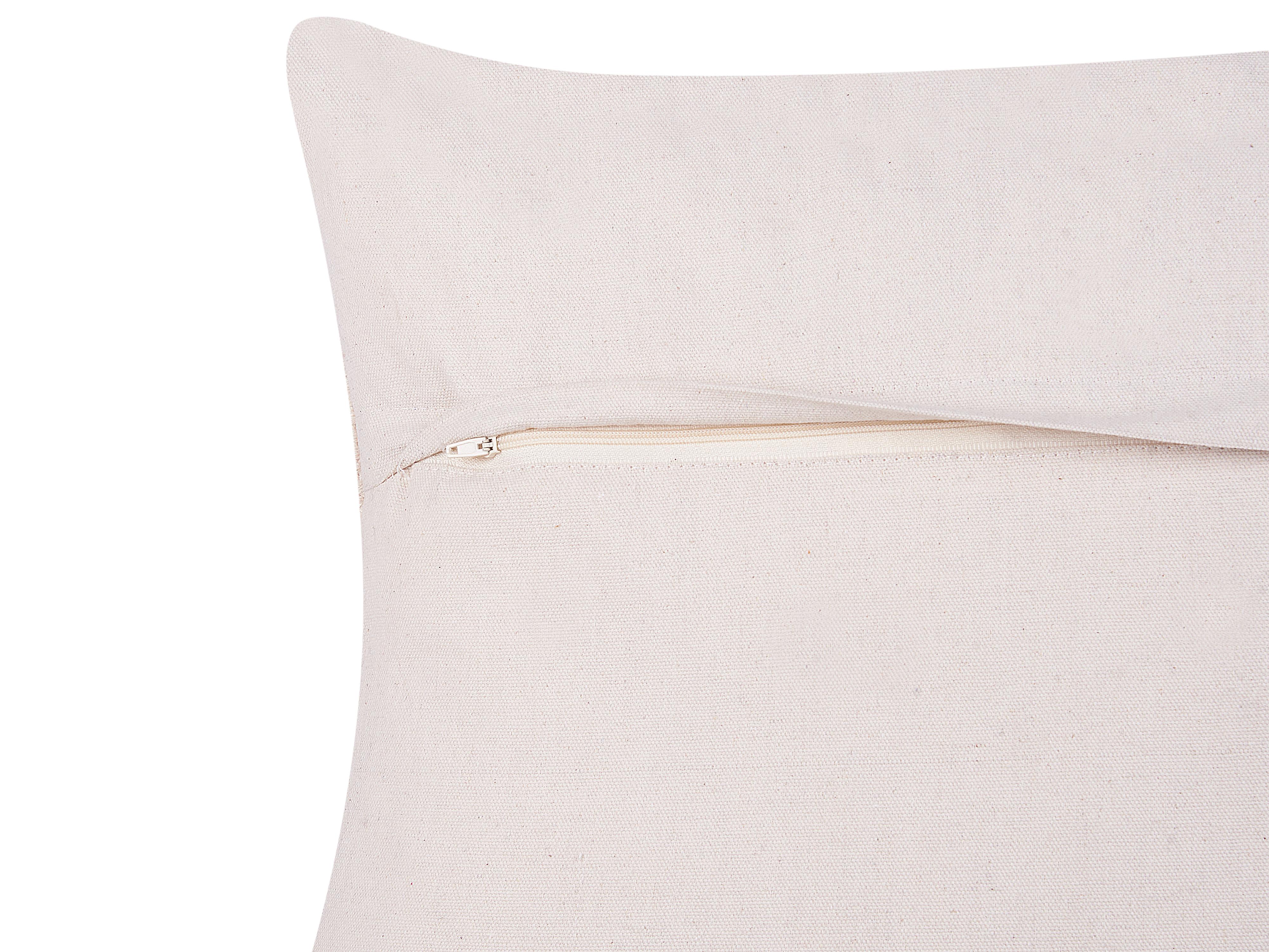 Set van 2 sierkussens THONDI Katoen 45 x 45 cm Beige gestreept