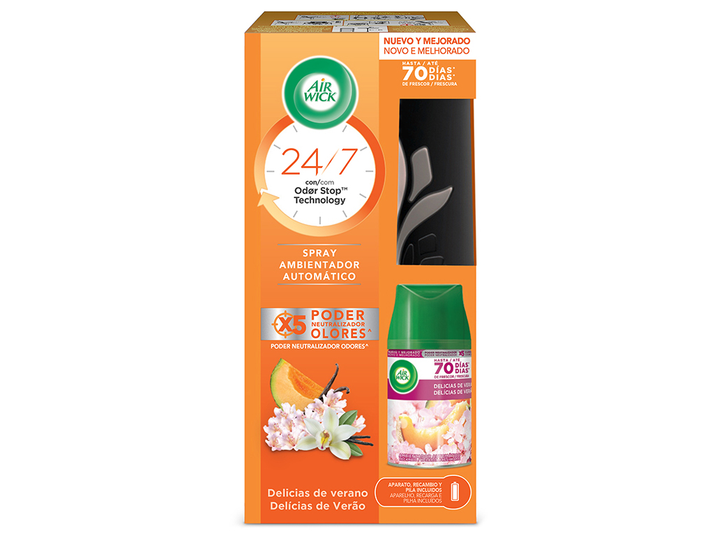 AMBIENTADOR AIR WICK FRESHMATIC DIFUSOR DELÍCIAS DE VERÃO 250ML