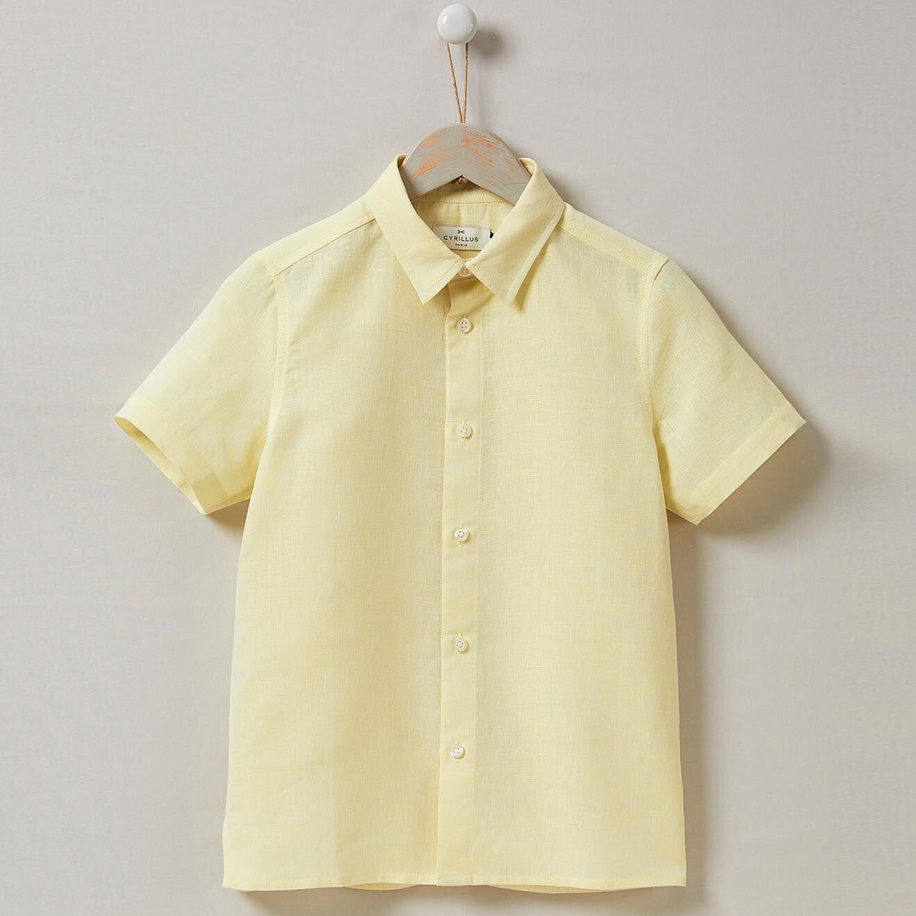 Cyrillus Chemisette en Lin & Coton jaune pâle