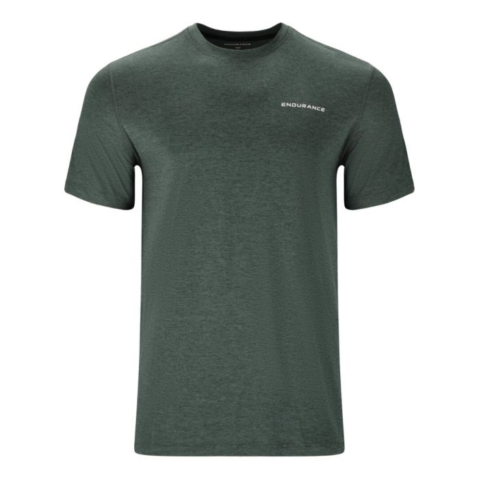 Endurance Herre T-shirts Abdon Melange Short Sleeve Tee Grøn