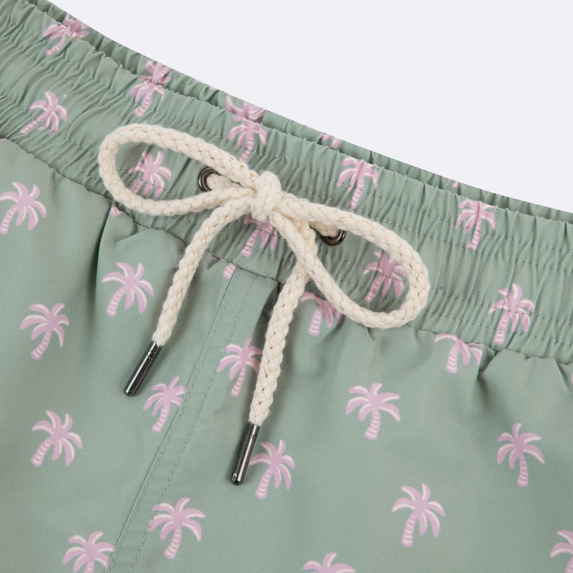 Maillot de bain vert clair & rose polyester recyclé - modèle mimizan