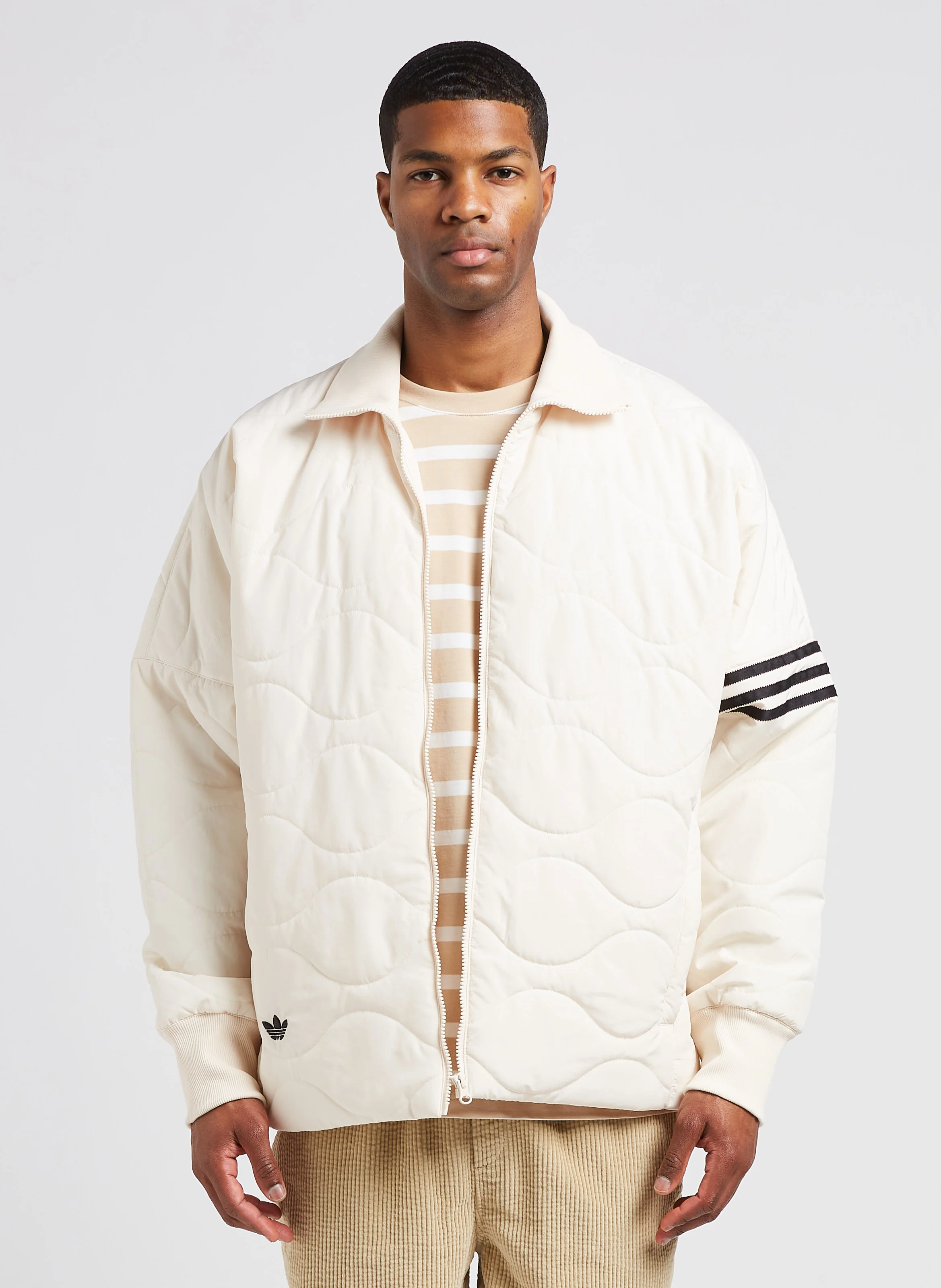 Doudoune col montant matelassée | Beige