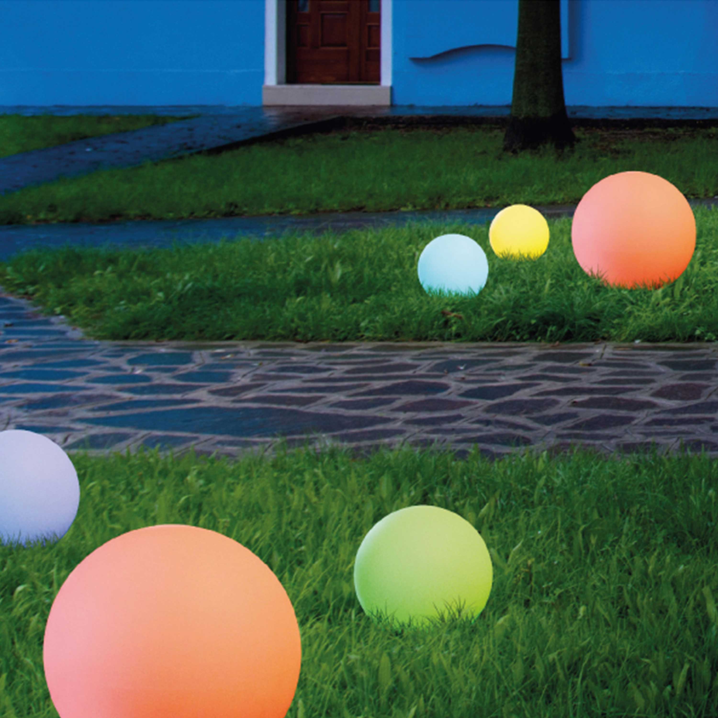 Sphere lumineuse a led en polyethylene pour lexterieur sfera luce 40