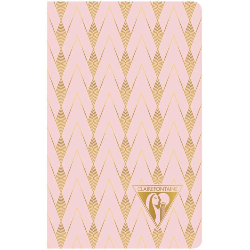 Carnet piqûre textile Neo Deco Collection Printemps-Été 7,5x12cm 48 pages ligné motifs assortis papier ivoire 90g - Assortis
