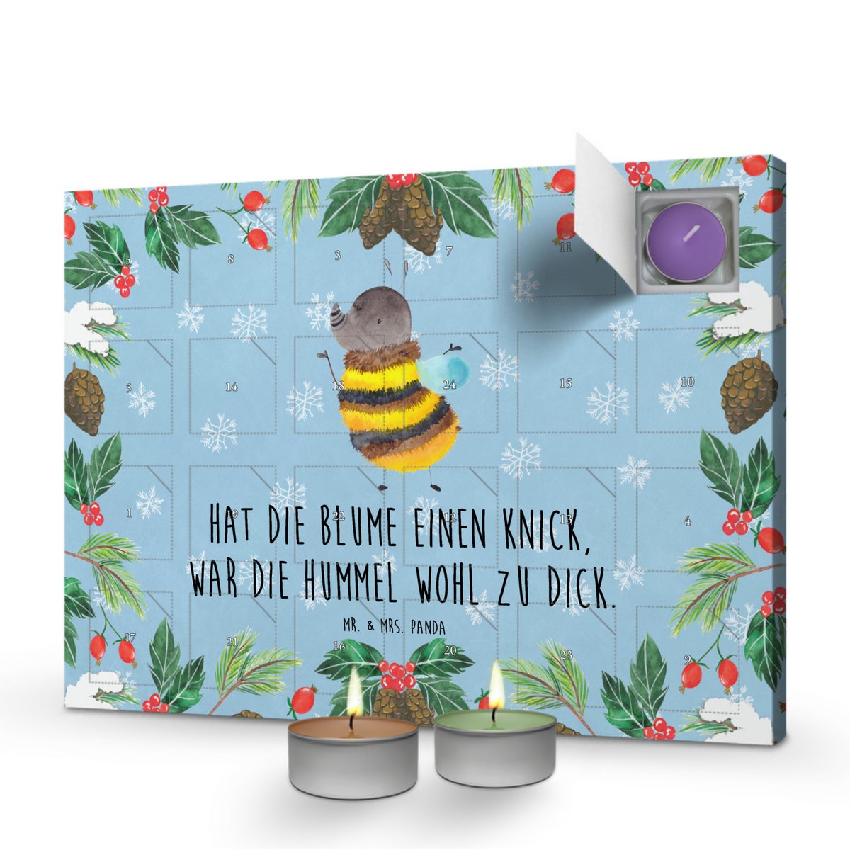 Mr. & Mrs. Panda Geurkaars Adventskalender Bumblebee Fluffy - Pastelblauw