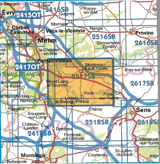 IGN - 2517 SB MONTEREAU FAULT YONNE 1 25 000