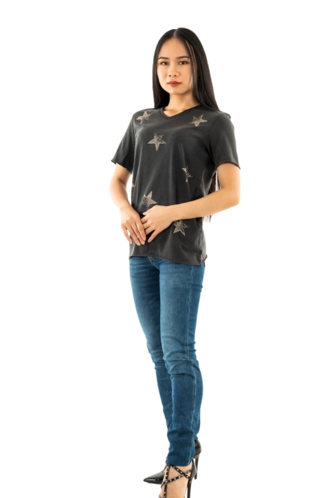 Tee shirt only lucy black diamond stars