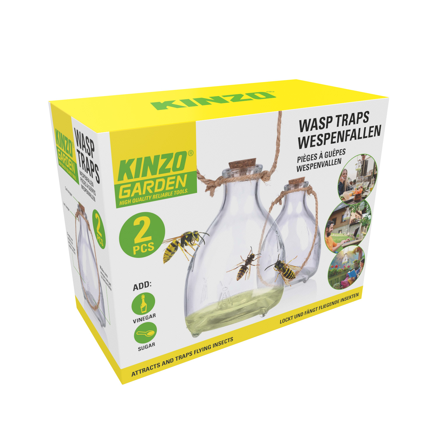 Wespenfalle Glas 2er Set