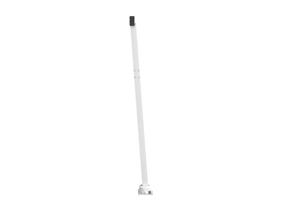 Jeu de poteaux d'auvent blanc 600x245 cm fer
