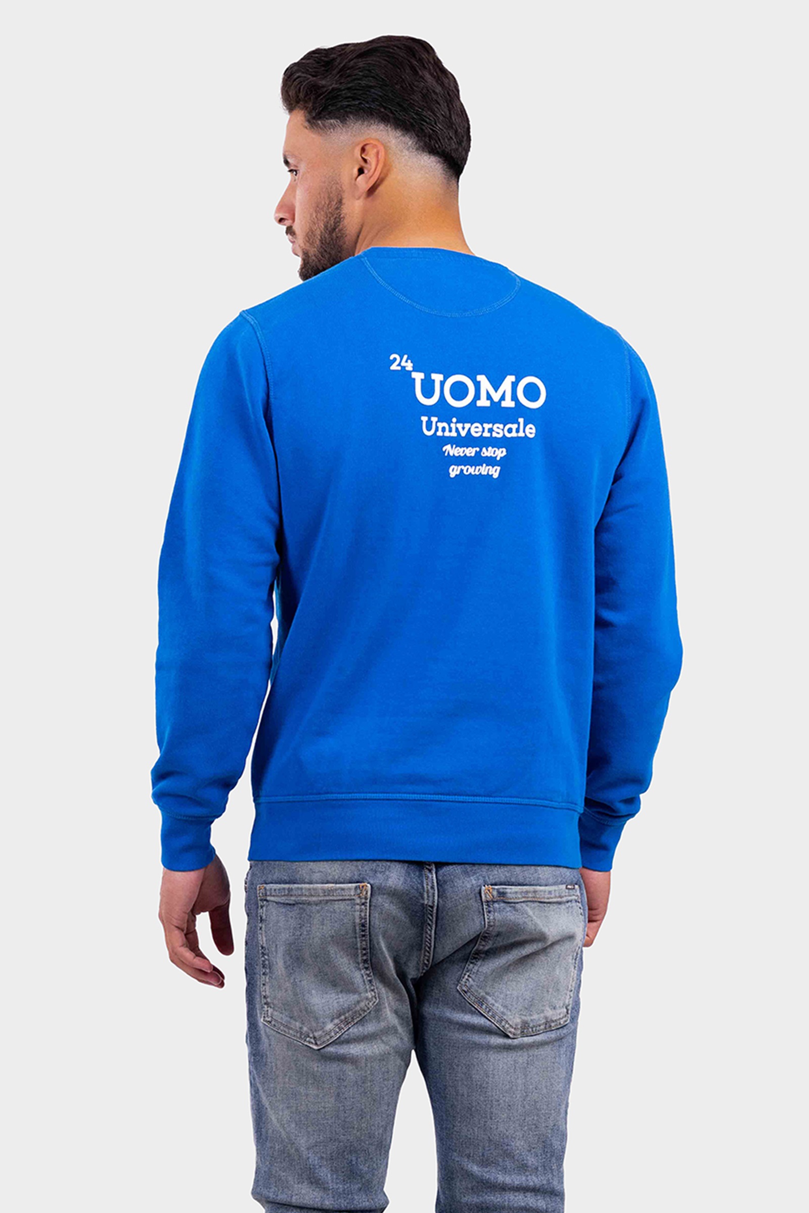 24 Uomo Universale Sweater Heren Kobalt Blauw
